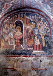 Vida e milagre de São Magno de Anagni e martírio de São João em óleo fervente - fresco