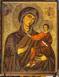 Madonna Odigitria (Virgem e Criança), também chamada Madonna Bruna, meados do século XIII