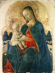 Madonna e Criança num Jardim, Pintor Veneziano (painel)