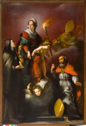 Madonna com a Criança e Santos Clare, Ambrose e Erasmus, c.1625