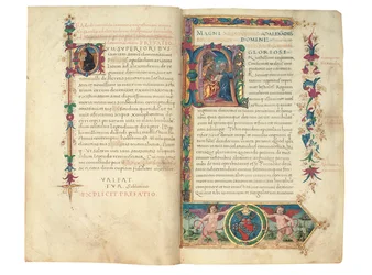 PSEUDO-ARISTOTLE, Secreta secretorum; "MARDOCHEUS IUDEUS", Epistola ad Alexandrum de cognitione veri dei; ADAM DE MONTALDO (fl. c.1450-1495), Divinitus prolata iudicia sive premonita; Quedam alia summatim posita iudicia, Roma, c.1490 (tinta e cor sobre vel