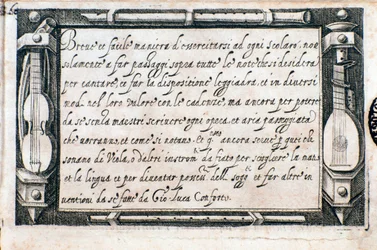 Página tirada de Breve e facile maniera di esercitarsi por Giovanni Luca Conforti