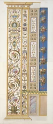Painel do Rafael no Vaticano, de Delle Loggie por Rafael no Vaticano, gravado por Giovanni Ottaviani (c.1735-1808), publicado c.1772-77 (gravura colorida à mão)