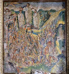 Painel com mosaico, nave central, Basílica de Santa Maria Maggiore, Roma, Itália, século V