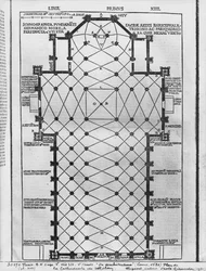 Plano da Catedral de Milão, ilustração de De Architectura por Vitruvius, Como, 1521