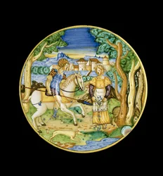 Prato com Picus e Circe de L ou Lu.Ur.