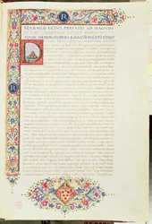 Plut 82.6 C.1 Os diálogos de Platão traduzidos por Ficino e dedicados a Lourenço, o Magnífico, c.1480 (velino)