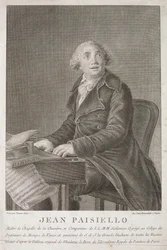 Retrato de Giovanni Paisiello (1782-1840) gravado por Vincent Aloja