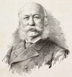 Retrato de Girolamo Cantelli (1815-1884), patriota e político italiano, gravado a partir de fotografia de Baroni e Gardelli, de L