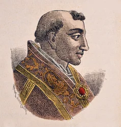 Retrato do Papa Adrien III (Adrian, Adriano ou Hadrianus ou Adriano) (884-885)