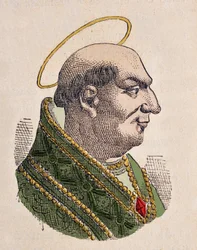 Retrato do Papa Agapet Ier (Agapit ou Agapetus ou Agapito I) (535-536)