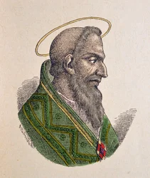 Retrato do Papa Eugênio Ier (Eugenius I ou Eugenio) (654-657)