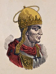 Retrato do Papa Hilaire (Hilário ou Hilarus, Hilário ou Ilario) (461-468)