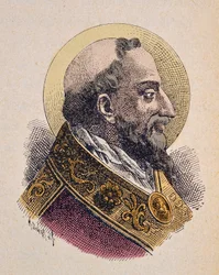Retrato do Papa São Clemente (San Clemente ou Clemens) Ier (88-97)