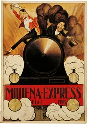Cartaz publicitário do Modena Express