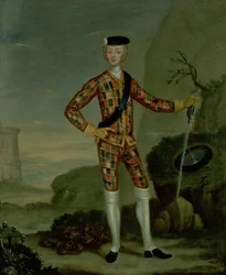 Príncipe Charles Edward (Bonnie Prince Charlie, 1720-88) em Tartan