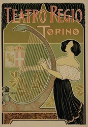 Reprodução de um cartaz publicitário do Teatro Real de Turim