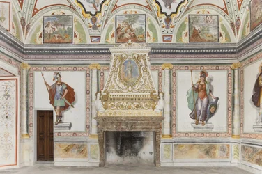 Quarto de Júpiter e Mercúrio: Marte e Minerva (fresco)