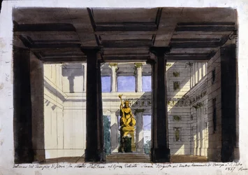 Cenografia para "Poliuto", Teatro Comunale, Faenza, 1857