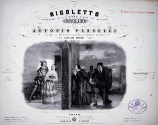 Música de folha de "Rigoletto" de Verdi.