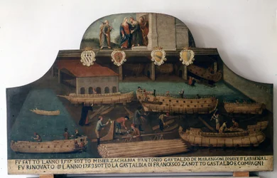 Construção naval: barcos construídos em 1517 e renovados em 1753.