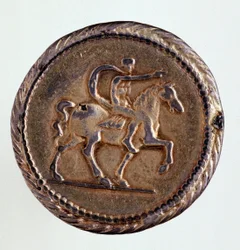 Moeda de prata (testone) de Ferrara: reinado do duque Hércules I d