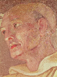 São Bernardo de Claraval (c.1090-1153) da Cripta de São Pedro (mosaico) (detalhe)