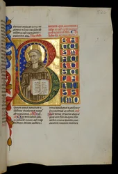 São Maurício com o livro aberto
