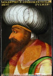 Sultão Bajezid I. Yldirim, reinou em 1389-1402 ...
