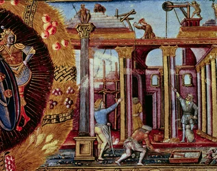 A arte da construção, a partir de um manuscrito sobre arquitetura, veneziano