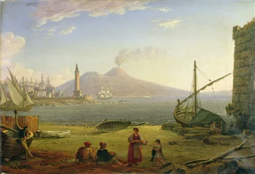 A Baía de Nápoles (óleo sobre tela)