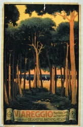 "Viareggio", publicado por Richter e Co., Pisa, italiano (litografia a cores)