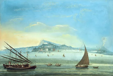 Vista de Nápoles (guache no painel) (ver também 207963, 207965, 207966)