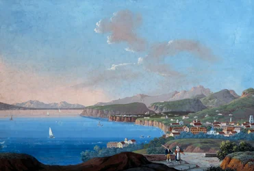 Vista de Sorrento (gouache)