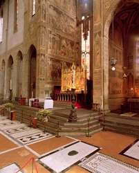 Vista, de, a, igreja, abside