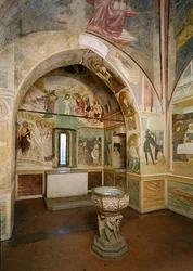 rnterior do Baptistério com frescos representando cenas da Vida de São João, de Tommaso Masolino da Panicale (1383-c.1447) (fresco)