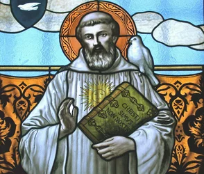 Janela retratando St. Columbanus (detalhe)