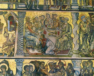 A Última Ceia e o lava-pés (mosaico)