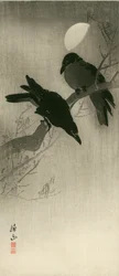 Dois corvos, c.1920 (xilogravura)