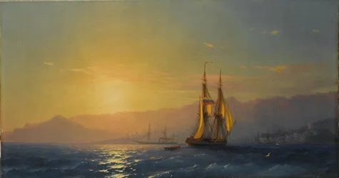 Russo: "Pôr do sol no mar" Pôr do sol no mar
