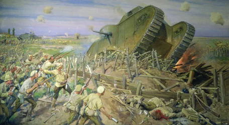 A captura de um tanque perto de Kakhovka