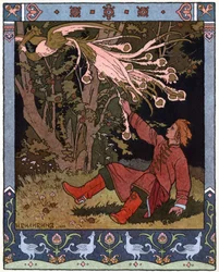 Czarevitch Ivan, o Pássaro do Fogo e o Lobo Cinzento, c.1899 (litografia)