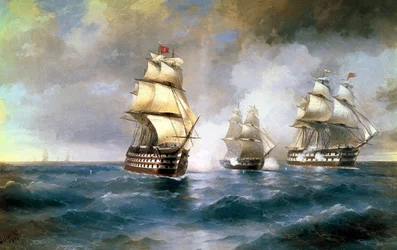 Brig Mercury atacado por dois navios turcos em 14 de maio de 1829