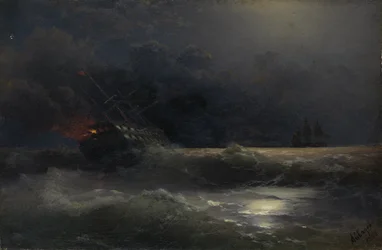 Navio em chamas: um episódio da Guerra Russo-Turca, 1896
