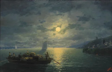 Travessia do rio Dniepre numa noite de luar, 1897