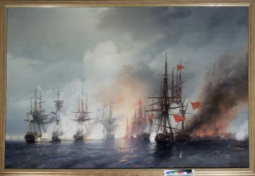 A batalha de Sinop em 30 de novembro de 1853
