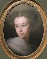 Retrato de Natalia Alexandrovna Pushkina, condessa de Merenberg 1836-1913, filha do poeta, 1849