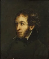 Último retrato da vida do poeta Alexander Sergeyevich Pushkin 1799-1837, 1837.