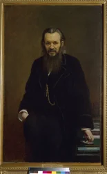 Retrato da editora e jornalista Aleksei Suvorin (1834-1912). Pintura de Ivan Nikolayevich Kramskoi (1837-1887), óleo sobre tela