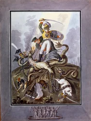 "1812" : alegoria da derrota do exército de Napoleão I durante a campanha russa (1812) - obra de Ivan Philippovich Tupylev (Toupylev) (1758-1821)